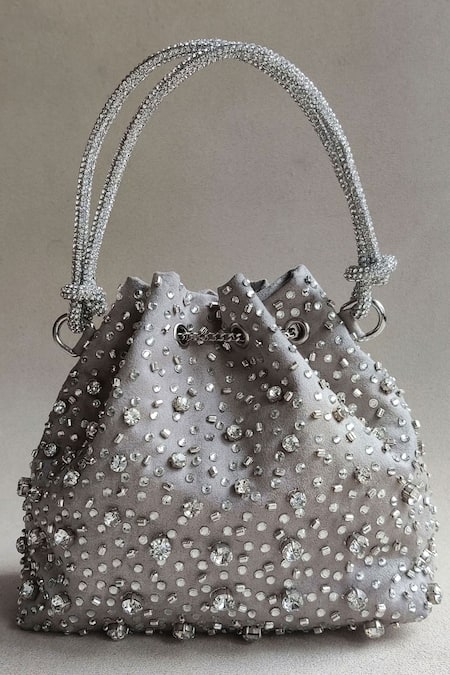 Plode Rhinestone Embellished Bucket Bag 