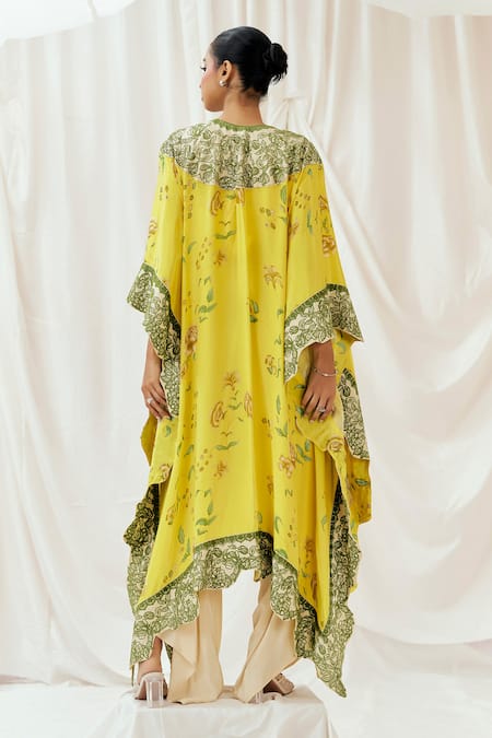 Redpine Designs Printed Kaftan With Dhoti Pant 