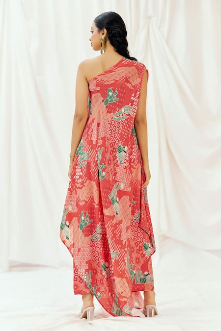 Redpine Designs Printed Kaftan With Pant 