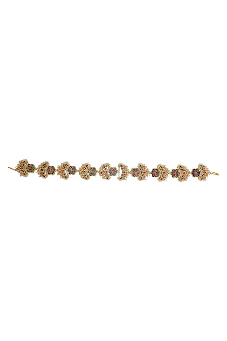 Tad Accessories Gold Finish Imitation Kundan Mathapatti 