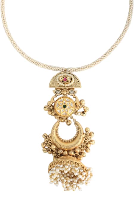 Tad Accessories Gold Imitation Polki Necklace 