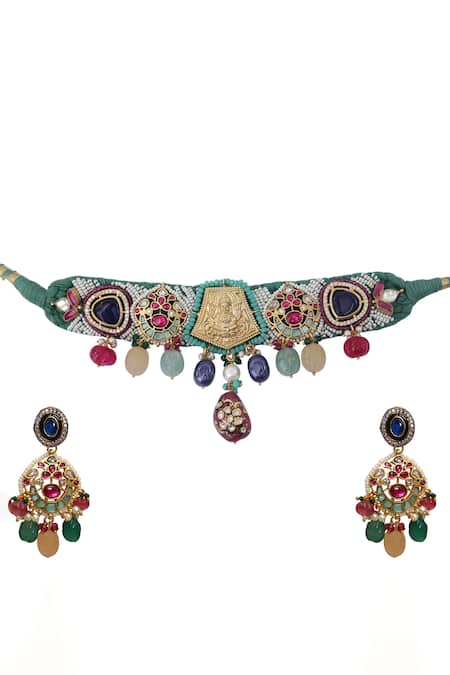 Tad Accessories Gold Finish Choker Set 