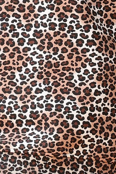 Anthrilo_Brown Fleece Leopard Pattern Sweatshirt And Joggers Set_Online_at_Aza_Fashions