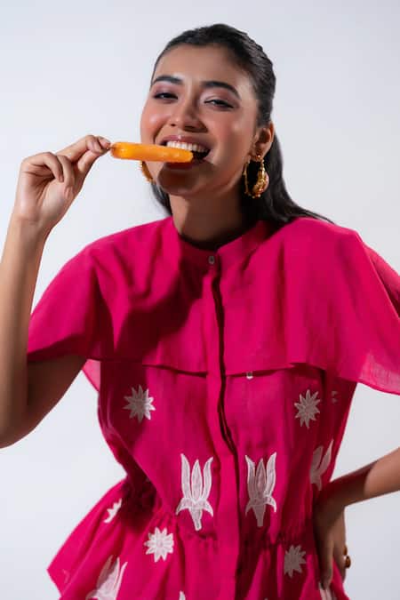 Vaani Beswal Hopscotch Chequered Skirt Set 