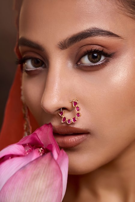 Paisley Pop_Pink Polki Nosepin _Online_at_Aza_Fashions