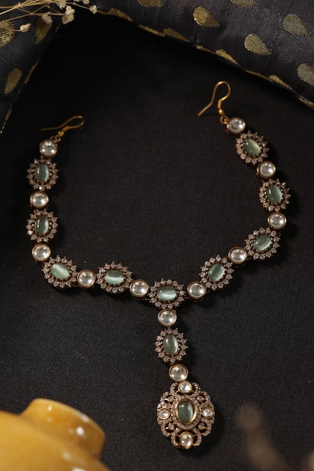 Paisley Pop_Mint Polki Mathapatti _Online_at_Aza_Fashions