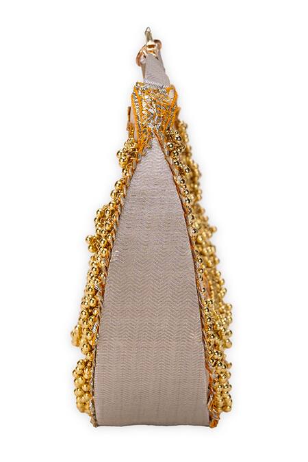 Buy_5elements_Gold Sequins, Beads Vamika Embroidered Bag _Online_at_Aza_Fashions