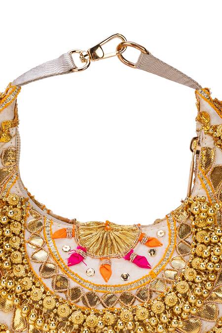 Buy_5elements_Gold Sequins, Beads Vamika Embroidered Bag 
