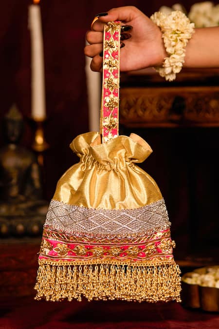 5elements Prisha Embroidered Potli Bag