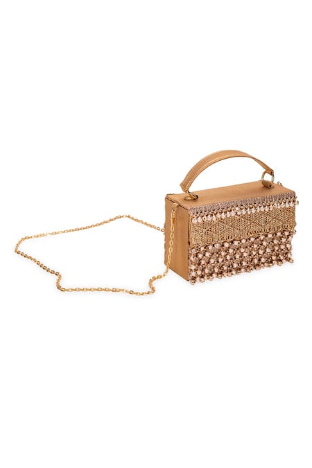 5elements Gold Beads Avika Embroidered Clutch Online at Aza Fashions 5elements_Gold Beads Avika Embroidered Clutch _Online_at_Aza_Fashions