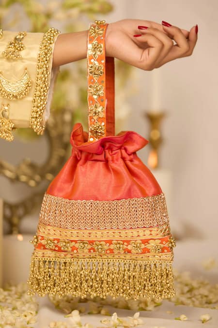 5elements Prisha Embroidered Potli Bag