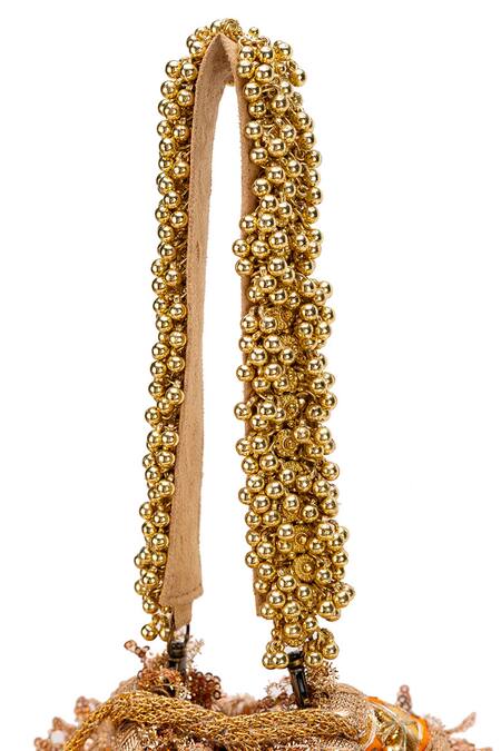 Buy 5elements Gold Embroidery, Sequins, Beads Aaira Potli Online at Aza Fashions Buy_5elements_Gold Embroidery, Sequins, Beads Aaira Potli _Online_at_Aza_Fashions