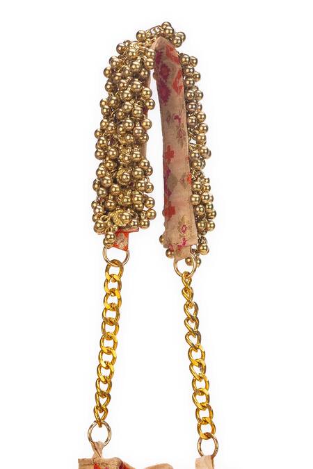 Buy_5elements_Gold Beads, Embroidery Avika Potli _Online_at_Aza_Fashions