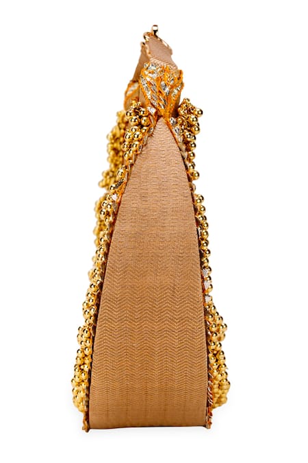 5elements_Gold Beads, Sequins Vamika Embroidered Bag _Online_at_Aza_Fashions