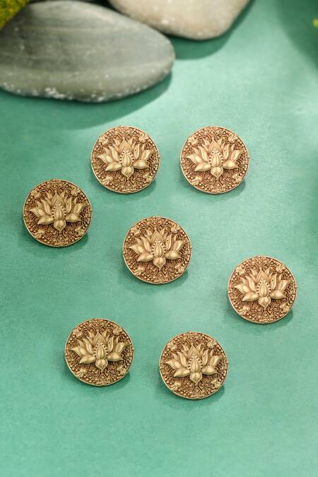 Cosa Nostraa_Gold Lotus Legacy Gift Ensemble _at_Aza_Fashions