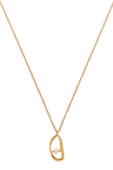 Buy Dusala Gold Plated Pendant Bliss Necklace Online at Aza Fashions Buy_Dusala_Gold Plated Pendant Bliss Necklace _Online_at_Aza_Fashions