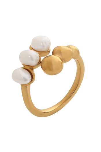Dusala Trendy Pearl Ring 