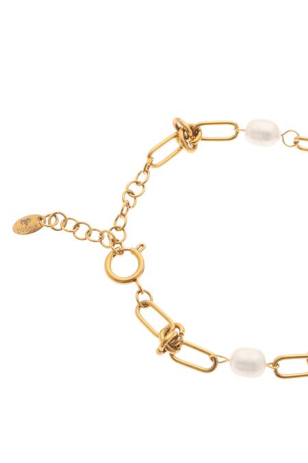 Buy_Dusala_Gold Plated Pearls Versatile Bracelet _Online_at_Aza_Fashions