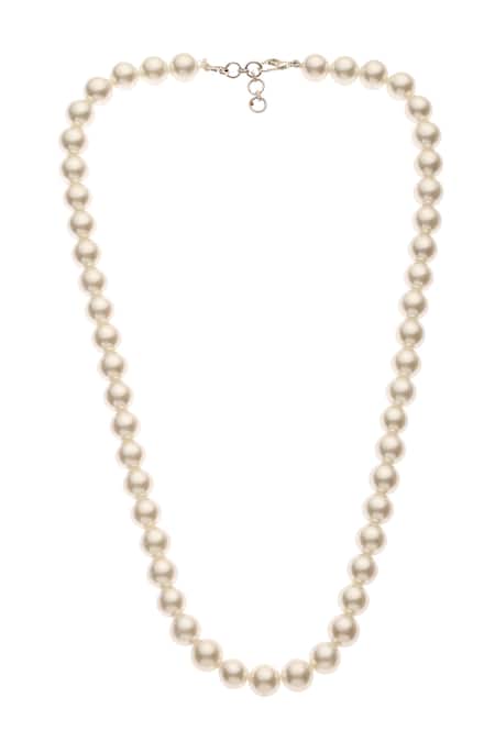 Dusala Silver Plated Natural Pearl Necklace 