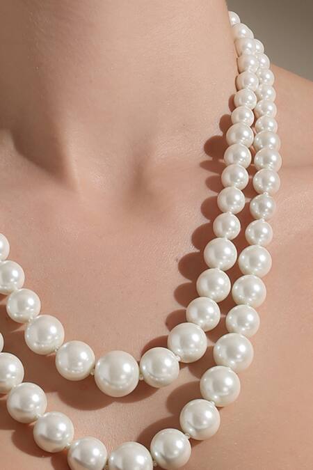 Shop_Dusala_Silver Plated Double Necklace _Online_at_Aza_Fashions