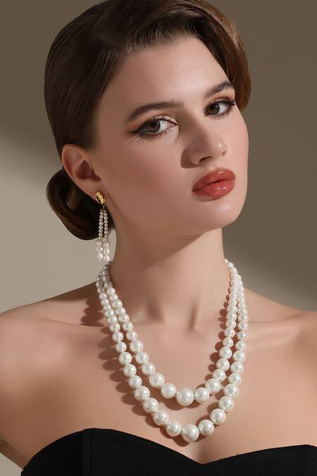 Buy_Dusala_Silver Plated Double Necklace 