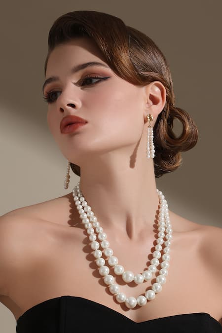 Shop_Dusala_Silver Plated Double Necklace 