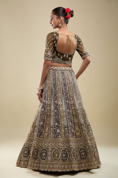Samyukta Singhania Tonal Embroidered Lehenga Set 