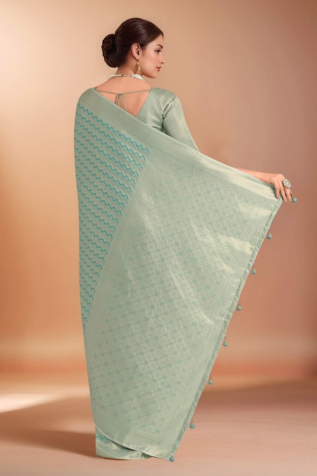 Samyukta Singhania Zari Woven Banarasi Satin Silk Saree With Blouse 