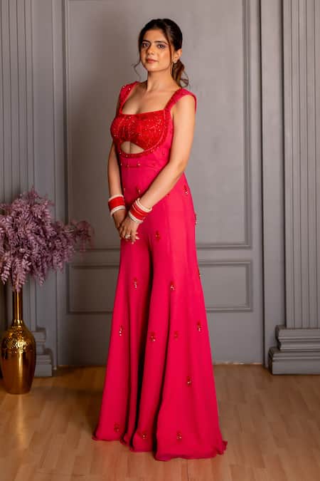 Ritika Verma Gulaabo Hand Embroidered Jumpsuit 