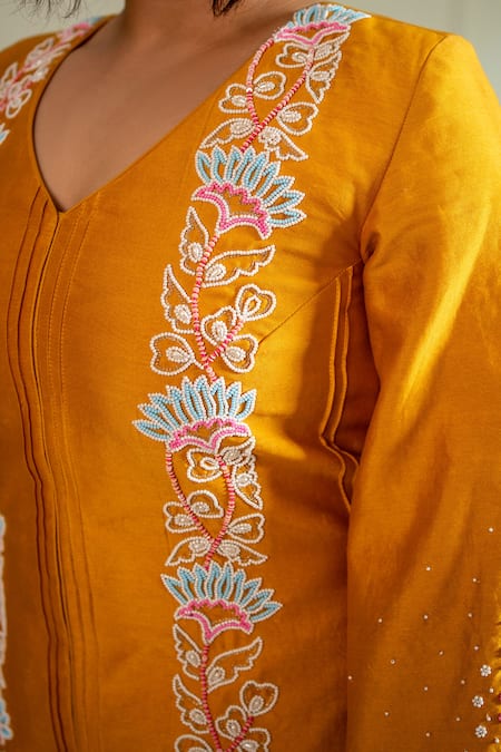 Ritika Verma Aira Embroidered Tunic With Bell Bottom Pant 