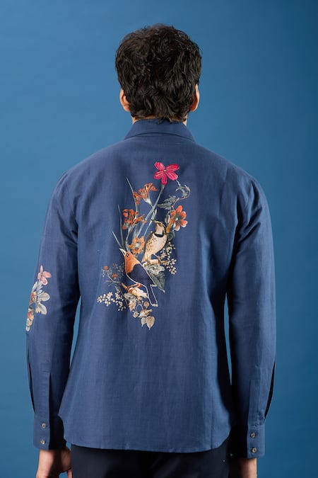 Rohit Bal Indigo Poplin Shirt 