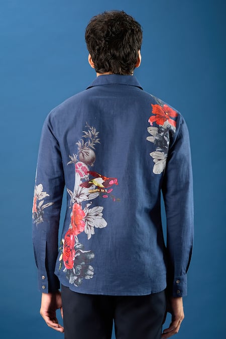 Rohit Bal Indigo Poplin Shirt 