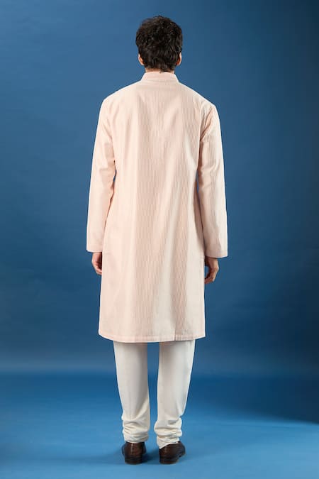 Rohit Bal Power Pink Chanderi Kurta Set 