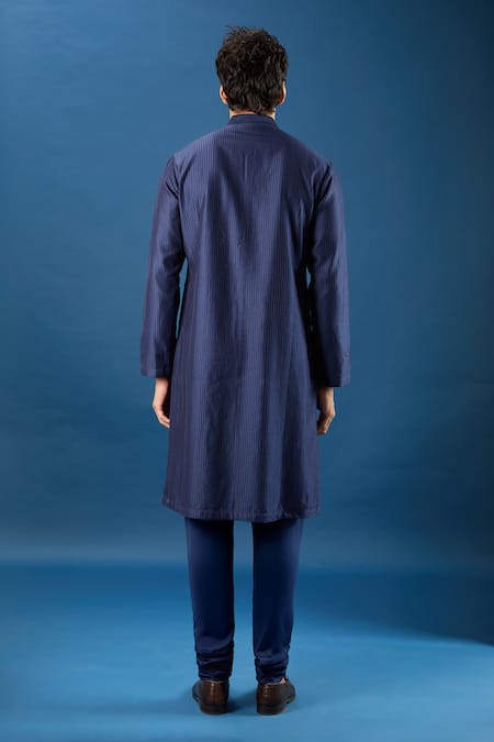 Rohit Bal Indigo Chanderi Kurta Set 