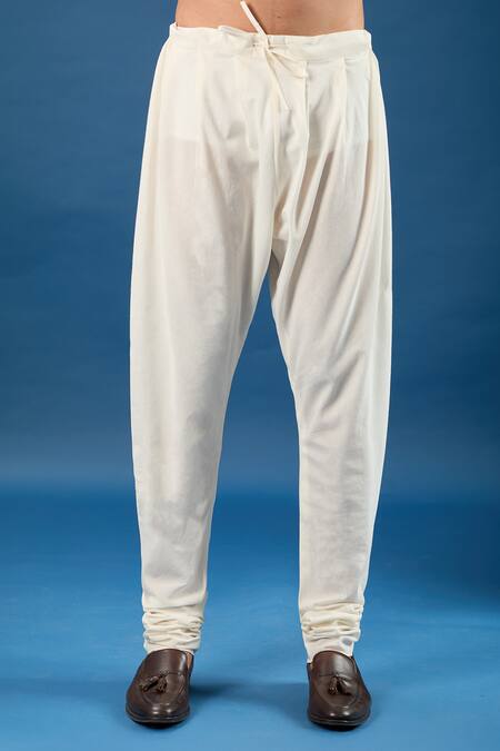 Buy_Rohit Bal_Ivory Chanderi Embroidery Floral Kurta Set _Online_at_Aza_Fashions