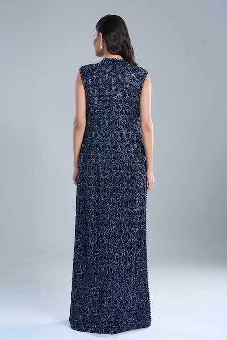 Ritika Mirchandani Flache Embroidered Jacket Pant Set 