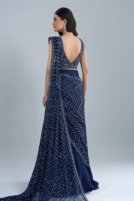 Ritika Mirchandani Vrockie Pre-Draped Lehenga Saree With Blouse 