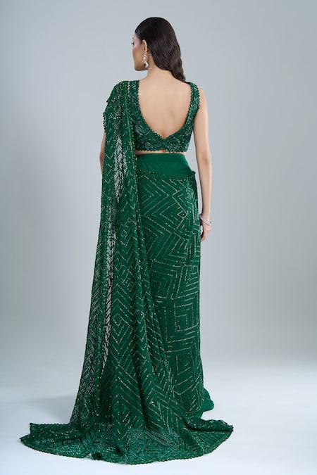 Ritika Mirchandani Vrockie Pre-Draped Lehenga Saree With Blouse 