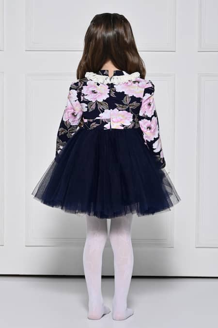 The Pony & Peony Co. Navy Blue Rose Dress 