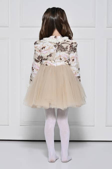 The Pony & Peony Co. Beige Rose Dress 