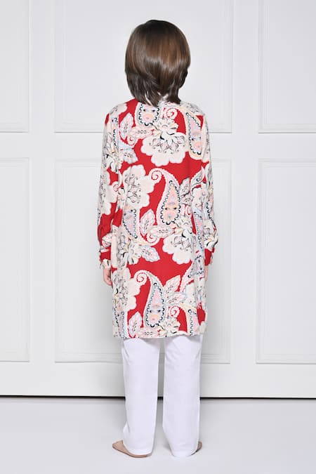 The Pony & Peony Co. Floral Pattern Kurta With Pant 