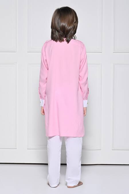 The Pony & Peony Co. Plain Kurta With Pant 