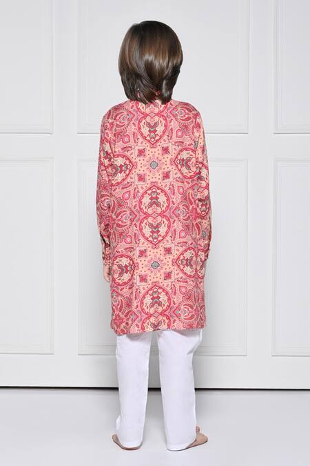 The Pony & Peony Co. Abstract Pattern Kurta With Pant 
