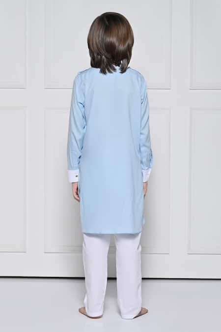 The Pony & Peony Co. Plain Kurta With Pant 