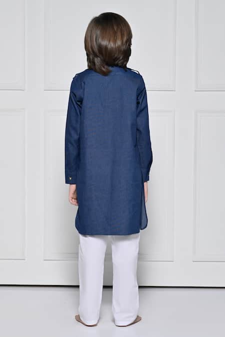 The Pony & Peony Co. Plain Kurta With Pant 