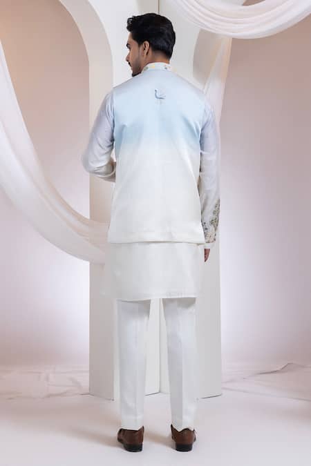 Smriti By Anju Agarwal Madhubani Ombre Nehru Jacket