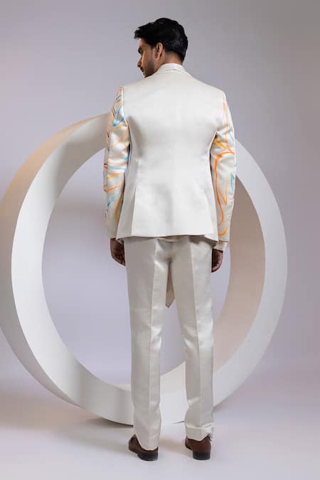 Smriti By Anju Agarwal Aurora Swirl Blazer & Pant Set 