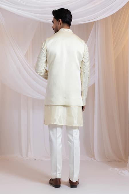 Smriti By Anju Agarwal Leafline Knots Nehru Jacket Set