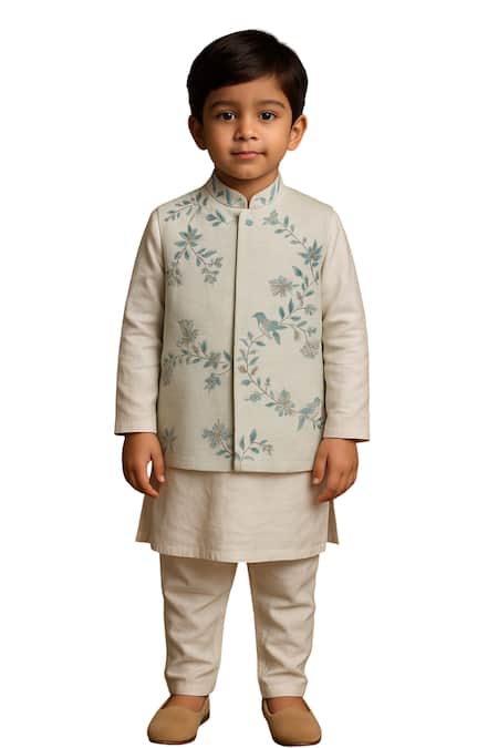 PAARSH Anuvan Embroidered Nehru Jacket Set 