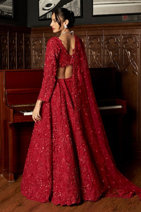 Istya Red Bridal Lehenga Set 
